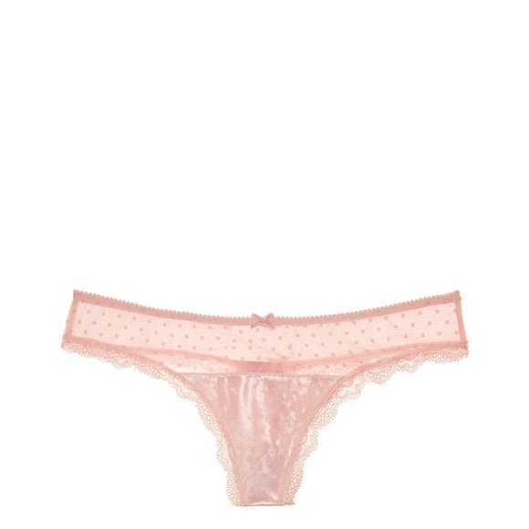 Victoria's Secret Pom Pom Thong Pink Panties M - Picture 2 of 4